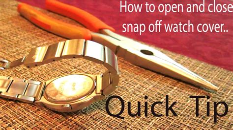 how to open watch without special tools.